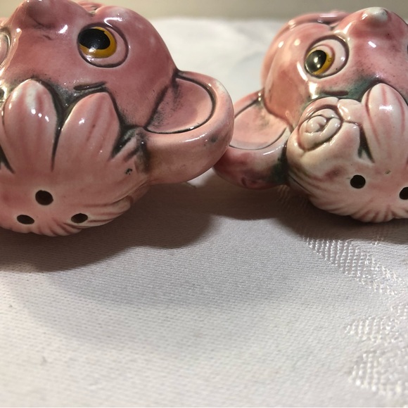 Vintage 50's Pink Mice Salt and Pepper Shakers Japan Novelty S&P Shakers Kitsch - Picture 6 of 9